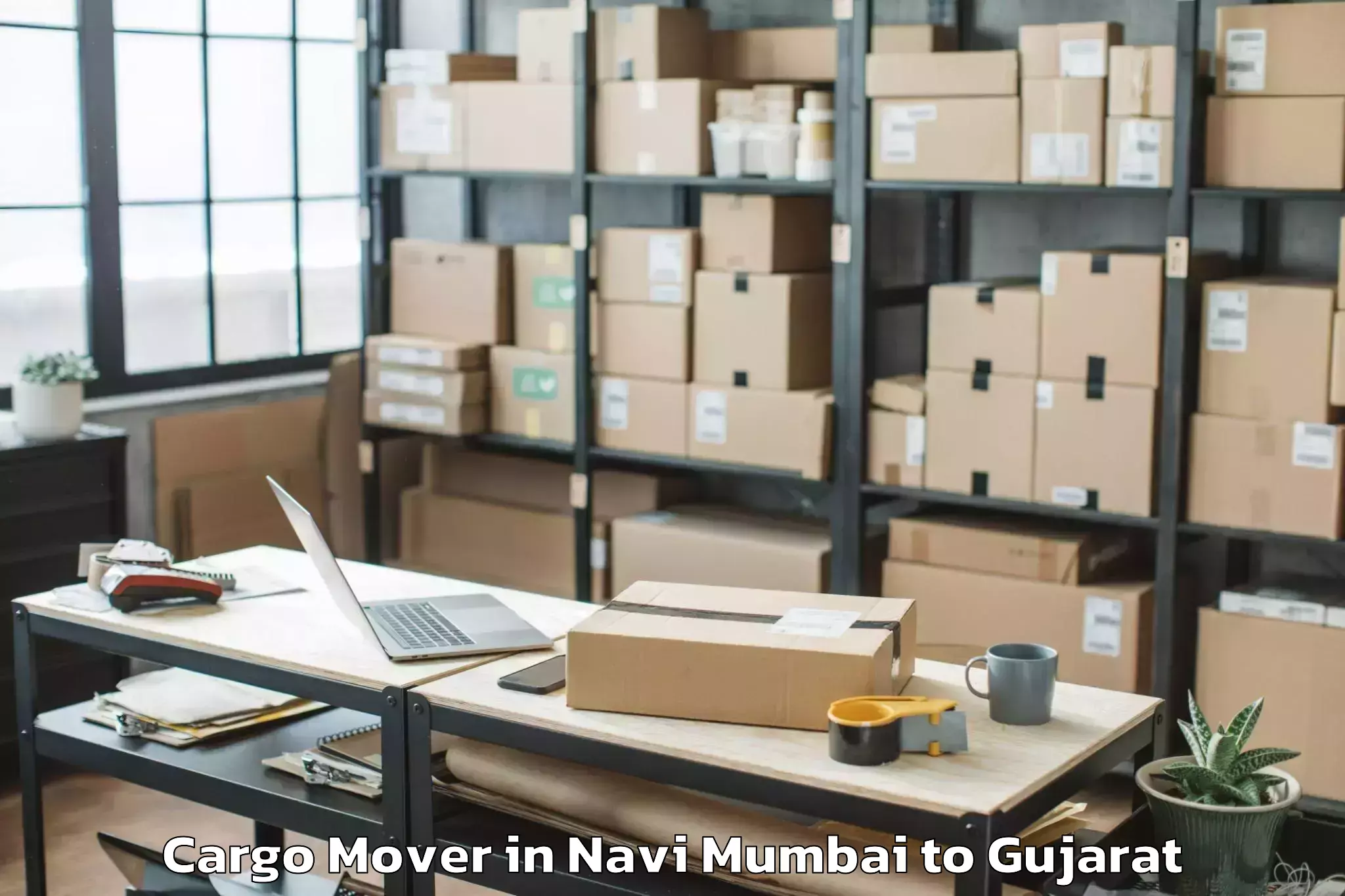 Top Navi Mumbai to Marwadi University Rajkot Cargo Mover Available